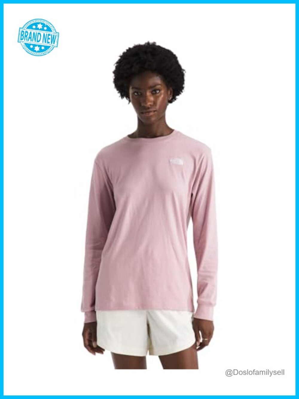 Long Sleeve Crew Neck Relaxed Fit Cotton Tee Shirt